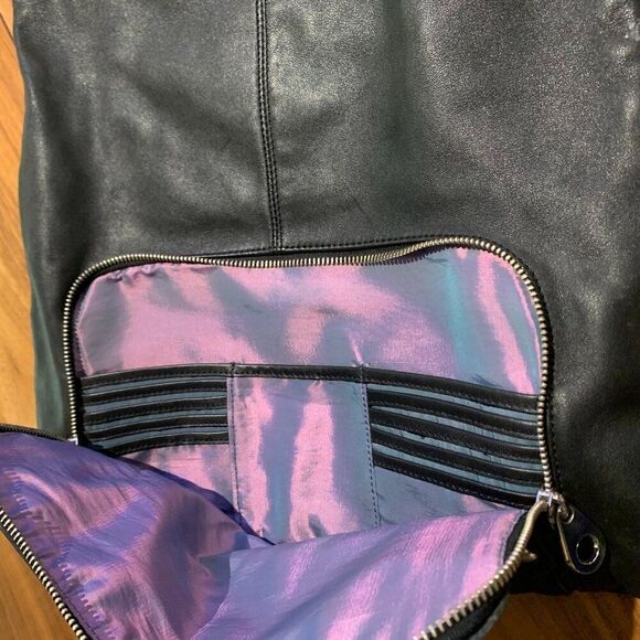 Danier leather purse bag satchel hobo EUC, black - Picture 4 of 16